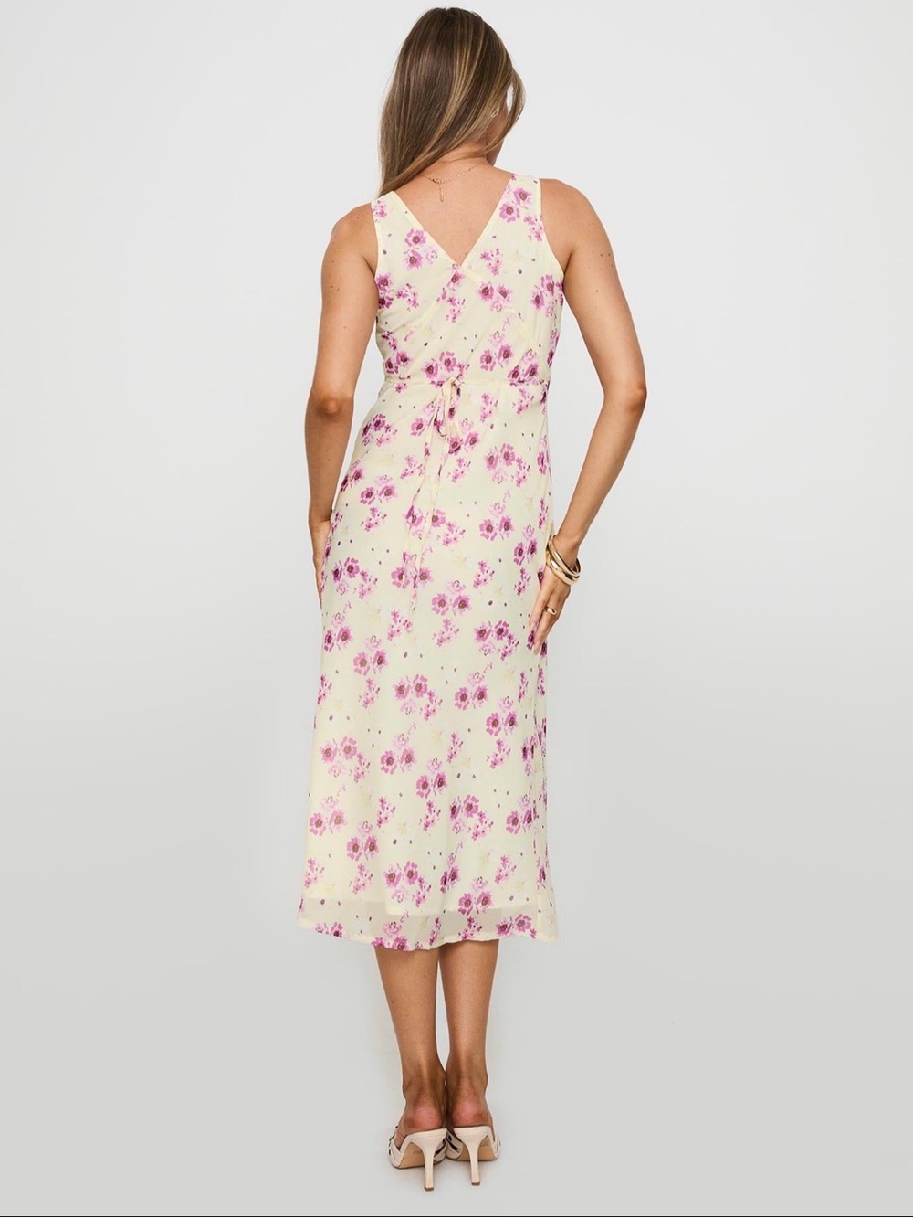 Nellie Midi Dress Yellow Floral - Picture 4 of 9